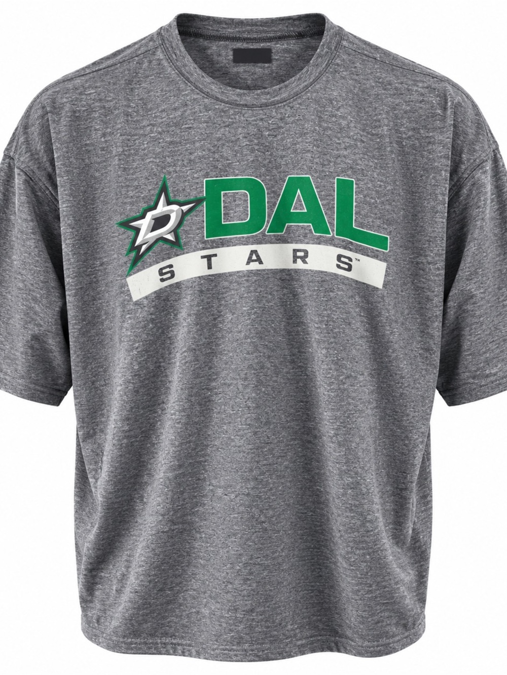 Fanatics Gray Dallas Stars Graphic Tee with Green Logo